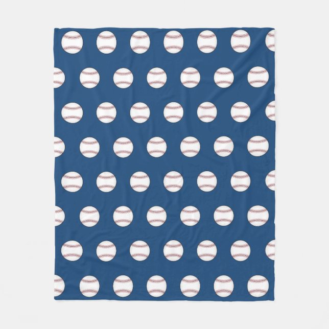 Blue Baseball Fleece Blanket (Framsidan)