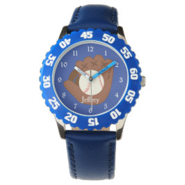 Blue Baseball Mitt Kids Armbandsur