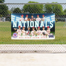 Blue Baseball Team-banderoll - Personlig