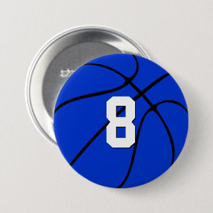 Blue Basketball Anpassningsbar Player Jersey Numbe Knapp