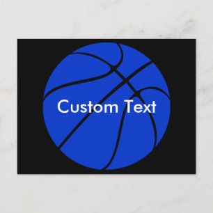 Blue Basketball Anpassningsbar Team Namn eller Tex Vykort