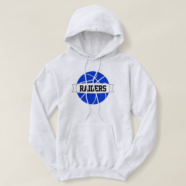 Blue Basketball Anpassningsbar Team, Player Namn o Tee Shirt (Design framsida)