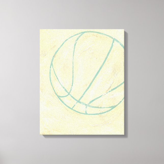 Blue Basketball by Chariklia Zarris Canvastryck (Framsida)