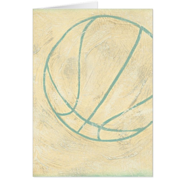 Blue Basketball by Chariklia Zarris Hälsningskort (Framsidan)