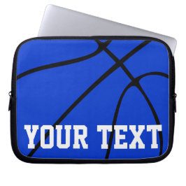 Blue Basketball Coach/Player Anpassningsbar Team N Laptop Sleeve
