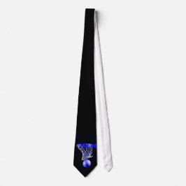 Blue Basketball Neck Tie Slips