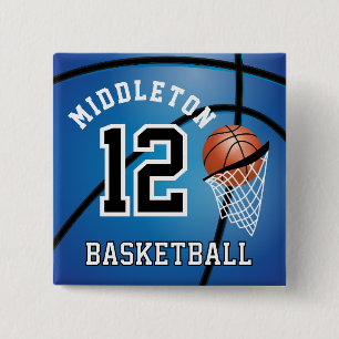 Blue Basketball 🏀 och Ring DIG-text Knapp