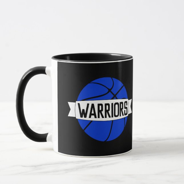 Blue Basketball Player/Coach Anpassningsbar Team N Mugg (Vänster)