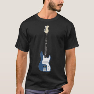 Blue Bass Guitar T Shirt