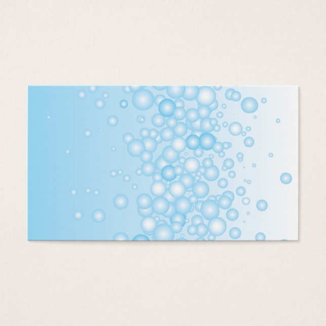 Blue Bath Bubbles Visitkort (Framsidan)