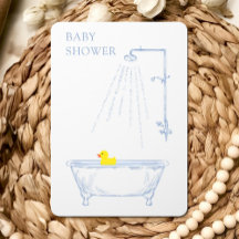 Blue Bathtub Gult Rubber Anka Baby Shower