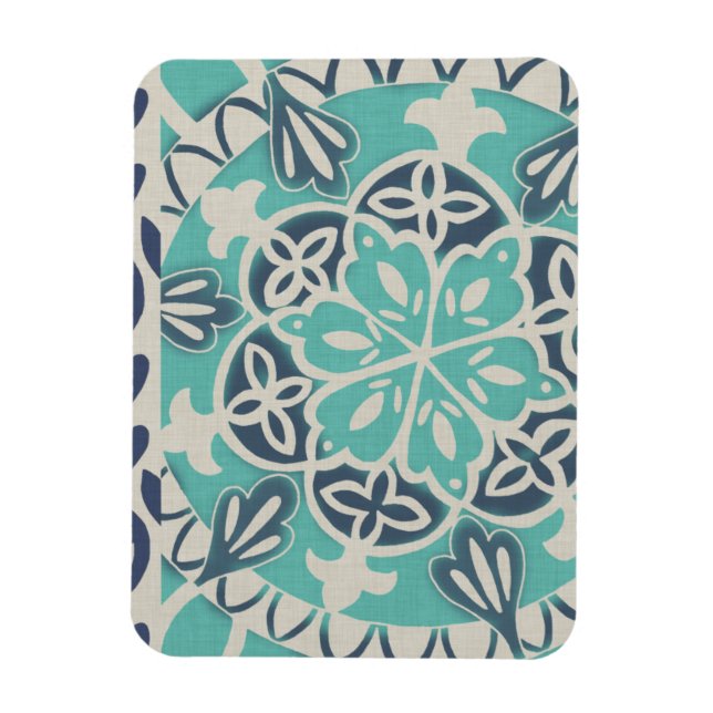 Blue Batik Tile I Magnet (Vertikal)