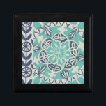 Blue Batik Tile I Smyckeskrin<br><div class="desc">Blommigt</div>