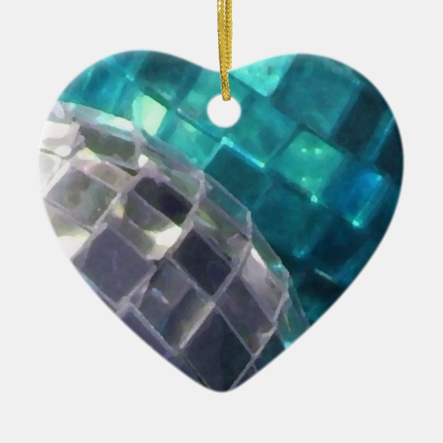Blue Baubles detaljerar ornament hjärta (Framsidan)