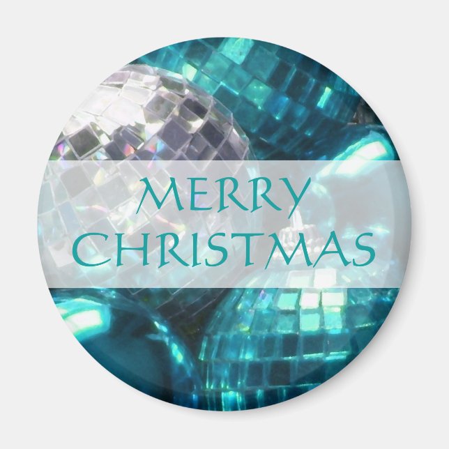 Blue Baubles 'God jul fridge magnet (Framsidan)