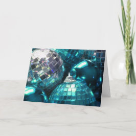 Blue Baubles 'God jul hälsning kort