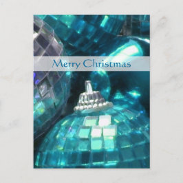 Blue Baubles 'God jul postkort porträtt Helg Vykort