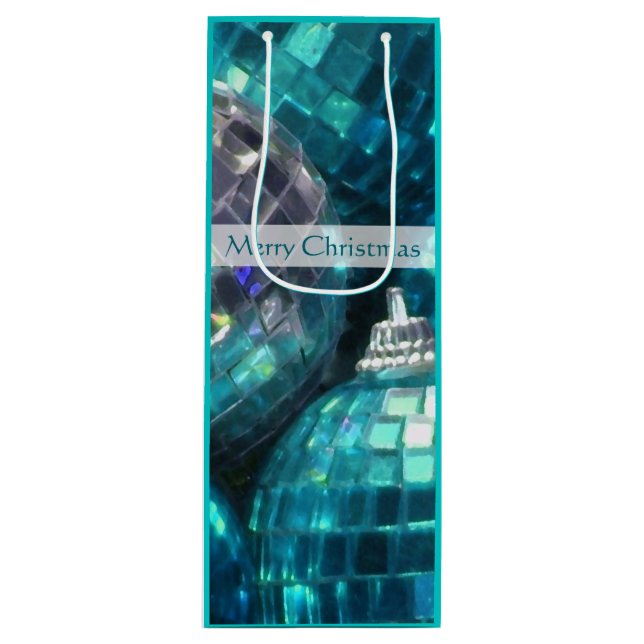 Blue Baubles God jul presentsäck vin (Framsidan)