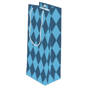 Blue Bavaria Rhombus Flagga Mönster