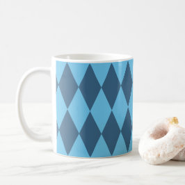 Blue Bavaria Rhombus Flagga Mönster Kaffemugg