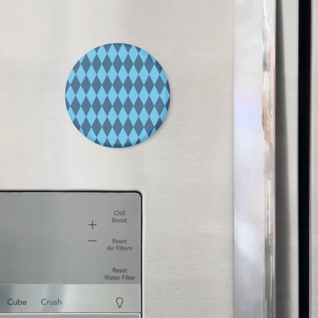 Blue Bavaria Rhombus Flagga Mönster Magnet (In Situ (Fridge))
