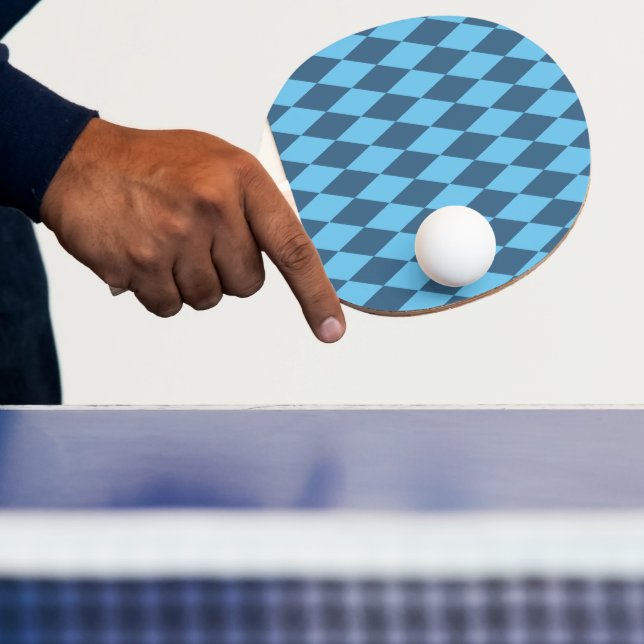Blue Bavaria Rhombus Flagga Mönster Pingisracket (Insitu)