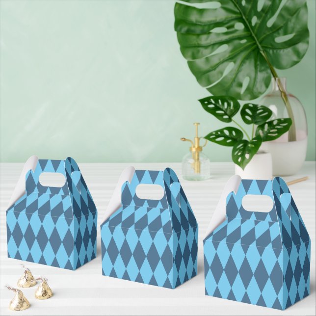 Blue Bavaria Rhombus Flagga Mönster Presentaskar (Multipel)