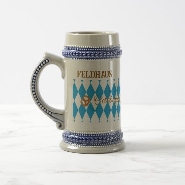 Blue Bavarian Oktoberfest Pretzels PERSONALIZE Sejdel (Vänster)