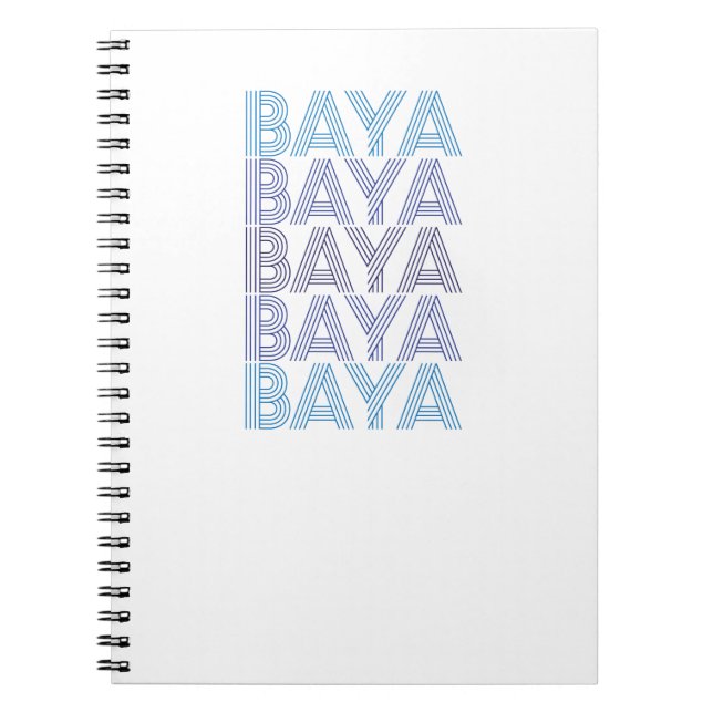 Blue Baya Notebook Anteckningsbok (Framsidan)