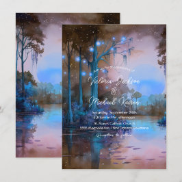 Blue Bayou Evening Bröllop Inbjudningar