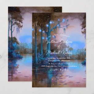 Blue Bayou Evening Bröllop Inbjudningar