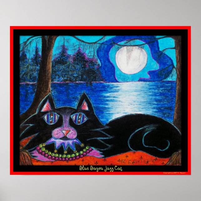 Blue Bayou Jazz Cat Poster (Framsidan)
