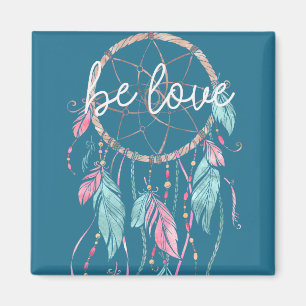Blue Be Kärlek Dream Catcher Magnet