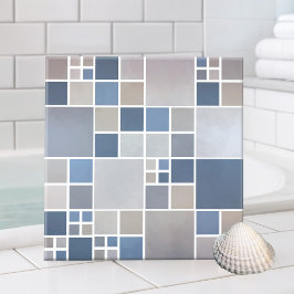 Blue Beach Mosaic Mönster Kitchen Bathroom Tile Kakelplatta