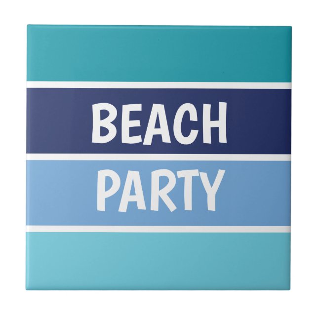 Blue Beach Party Kakelplatta (Framsidan)