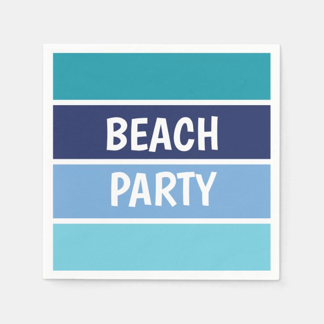 Blue Beach Party Pappersservett (Framsidan)