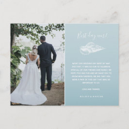 Blue Beach Photo Bröllop Tack Vykort