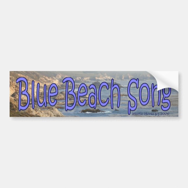 Blue Beach Sång™ - Bumper-etikett Bildekal (Framsidan)