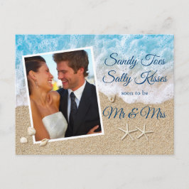Blue Beach Vågar Sandy Toes Salty Kisses Photo Vykort