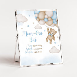 Blue Bear Baby Shower Mamma Osa Pub Poster