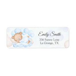 Blue Bear (blått björn) för återvändandeadress Returadress Etikett