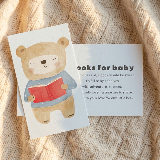 Blue Bear Bokar för begäran om baby Tilläggskort (Blue Bear Books for baby Request Enclosure Card)