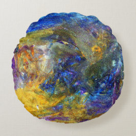 Blue Beast Running Rund Kudde