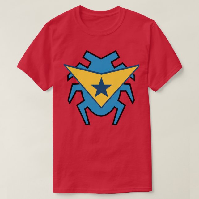 Blue Beetle och Booster Guld T Shirt (Design framsida)