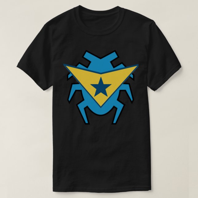 Blue Beetle och Booster Guld T Shirt (Design framsida)