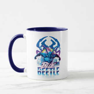 Blue Beetle Retrowave City Sunset Mugg