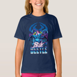 Blue Beetle Retrowave City Sunset T Shirt