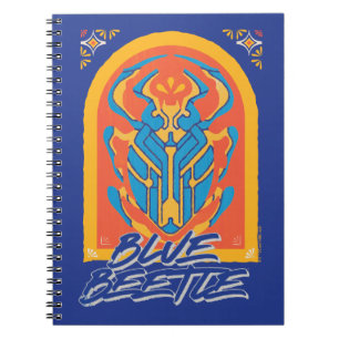 Blue Beetle Scarab Talavera Graphic Anteckningsbok