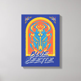 Blue Beetle Scarab Talavera Graphic Canvastryck
