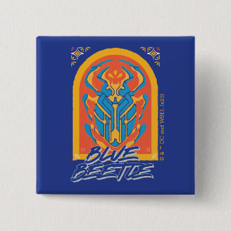 Blue Beetle Scarab Talavera Graphic Knapp
